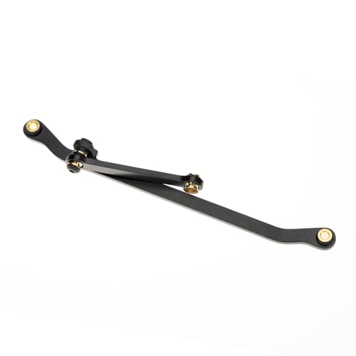Stainless Steel Steering Links Set for TRX4M Axles (+11mm on Each Side) 1/18 RC Crawler, Black Coating - size: Each side +11mm