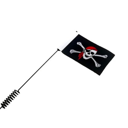 1/8-1/10 RC Antenna with Pirate Flag RC Car Parts RC Decoration for 1:8-1:10 RC Crawler Axial SCX10 90046 TRX-4 TRX4 D90 D110 Tamiya CC01 (2pcs 330mm/13 Inch)