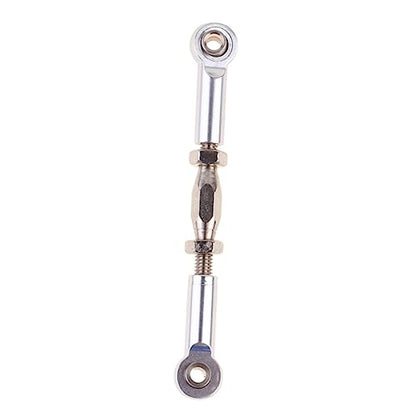 Vaguelly 6pcs Rc Car Rod Linkage Aluminum Turnbuckles for Scale Vehicles Easy to Install Adjust - color: Silver