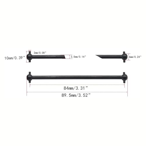 RC Car Upgrade Parts for HSP 94111 94108 94170 1/10 RC Parts Steel Dogbone Drive Shaft & Wheel Axle Replacement 08029 02033