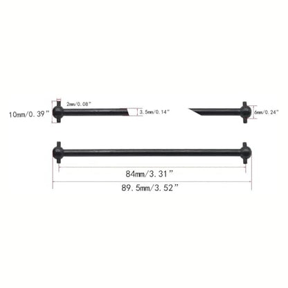 RC Car Upgrade Parts for HSP 94111 94108 94170 1/10 RC Parts Steel Dogbone Drive Shaft & Wheel Axle Replacement 08029 02033