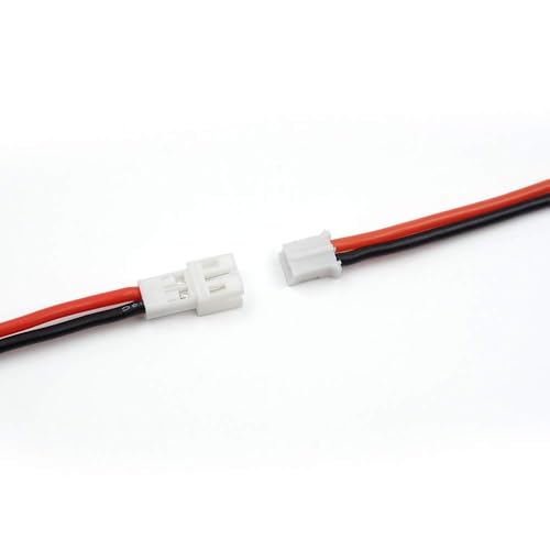 15Pairs JST-PH 2.0 2 Pin Male and Female Connector Plug with Soft Silicone Wire Cable 10cm - size: JST-PH 2.0 2Pin