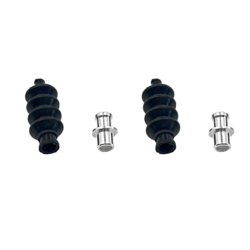 2PCS RC Boat Pushrod Waterproof Rubber Bellow Radio Box Seals Pushrod Linkage Tie Rod Seals with Aluminium Mount Base for RC Boat DIY Model Ship Building Parts (Style 2) - style: Style 2