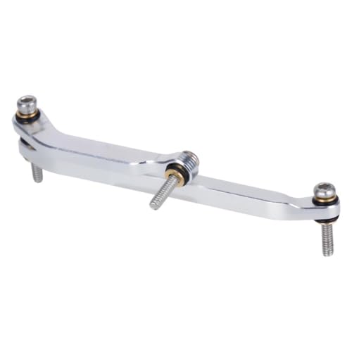RC Steering Link Aluminum Alloy Steering Rod Linkage Remote Control Truck Replacement CNC Machined Part Suitable for SCX30 Model, Silver - color: Silver