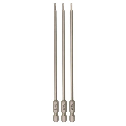 RC Hex Bit 6 Inch Power Bits 4mm for Screwgun/Power Drill(2MM X 3PCS) | High-speed Steel Precision Screwdriver Bits,Hex Head Allen Wrench Drill Bit Set,Magnetizable Tips,S2 alloy steel - size: 2MM X 3PCS