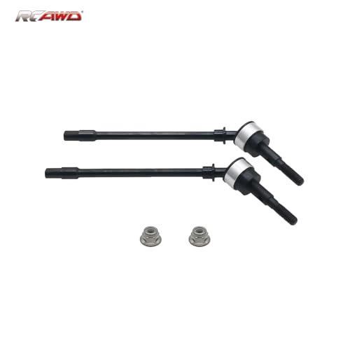 RCAWD Front Drive Shafts CVD Axial 1/10 SCX10 SCX0042 | Heavy-duty steel construction eliminates bind and withstands extreme torque on steep trail inclines without snapping.