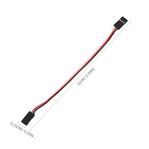 Garneck 10Pack RC Extension Cable 15cm: 3-Pin Female to Female Extension Wire Compatible with RC Airplane Car Helicopter Receiver Controller DIY Electronics