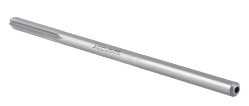 Accusize Industrial Tools 1/4'' H.S.S. Straight Shank Straight Flute Chucking Reamer, Flute Length 1-1/2'', Oal 6'', Right Hand, 6 Flute, 5015-0045 | 1/4" HSS Straight Shank Straight Flute Chucking Reamer, Flt Len 1-1/2", OAL 6", Right Hand Cut, 6 Flute,