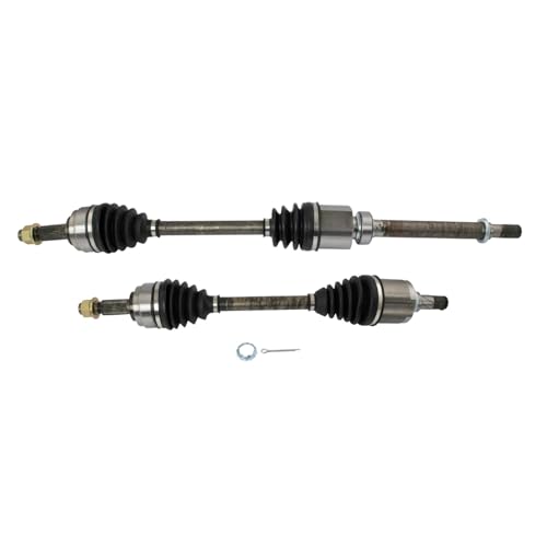 TRQ Front Driver and Passenger Side CV Axle Assembly Set 2 Piece Compatible with 2007-2012 Nissan Sentra Base Model SL S SR CVT - style: CSA80038