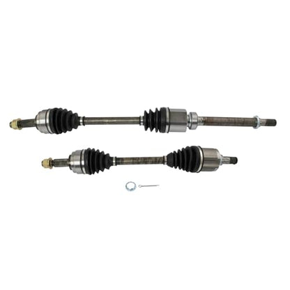 TRQ Front Driver and Passenger Side CV Axle Assembly Set 2 Piece Compatible with 2007-2012 Nissan Sentra Base Model SL S SR CVT - style: CSA80038