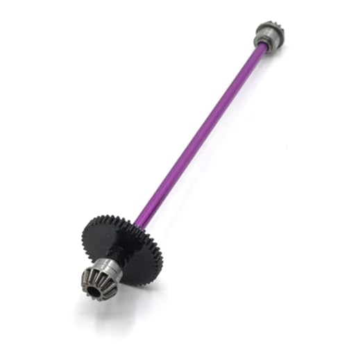 for Wltoys for 144001 144002 144010 1/14 Center Drive Shaft Assembly Steel Reduction Gear 27T Motor Gear RC Car Upgrade Parts RC Car Repair Kit(Purple) - color: Purple