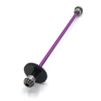 for Wltoys for 144001 144002 144010 1/14 Center Drive Shaft Assembly Steel Reduction Gear 27T Motor Gear RC Car Upgrade Parts RC Car Repair Kit(Purple) - color: Purple