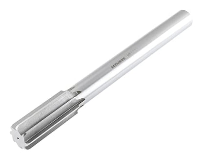 Accusize Industrial Tools 5015-0320 H.S.S. M2 Straight Shank Straight Flute Chucking Reamer, 1-1/4 in | 1-1/4" HSS M2 Straight Shank Straight Flute Chucking Reamer, Flt Len 3", OAL 11-1/2", Right Hand Cut, 10 Flute - size: 1-1/4 in.