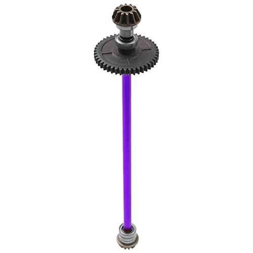 Metal Center Drive Shaft RC Car Central Transmission Shaft w/ 27T Motor Gear Upgrade Part Compatible with Wltoys 144001 1/14 RC Car Buggy (Purple) - color: Purple