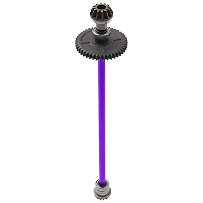 Metal Center Drive Shaft RC Car Central Transmission Shaft w/ 27T Motor Gear Upgrade Part Compatible with Wltoys 144001 1/14 RC Car Buggy (Purple) - color: Purple