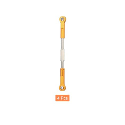MECCANIXITY 4 Pcs Steering Servo Turnbuckle Rod RC Aluminum Alloy Linkages for HSP 1/10 94123 On-Road RC Car (Gold Tone, 96mm) - color: Gold Tone, size: 96mm