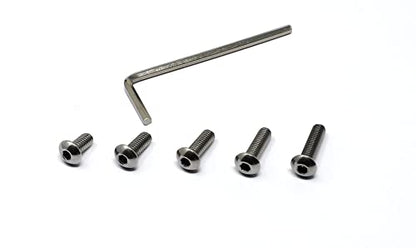 iexcell 100 Pcs M4 x 8/10/12/14/16 Stainless Steel 304 Hex Socket Button Head Cap Screws Bolts Assortment Kit - size: M4 x 8/10/12/14/16mm