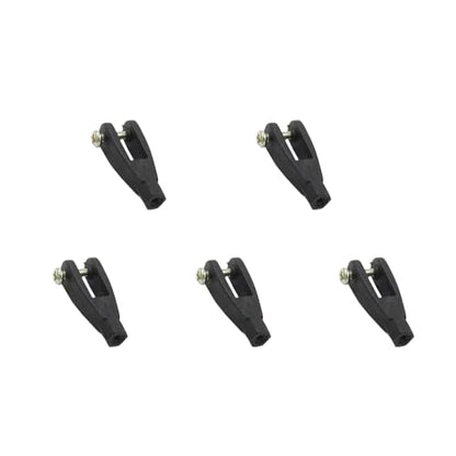 5PCS RC Airplane Servo Linkage Rod Clevis Coupler U-Shaped Nylon Clamp with Screws for RC Plane Helicopter DIY Model Aircraft Pushrod Connecting Part (for 2mm Rod Black) - style: For 2mm Rod Black