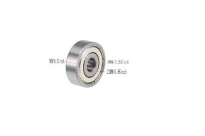 6-Pack 636-ZZ Double Rubber Sealed deep Groove Ball Bearings, 6MMx22MMx7MM, pre-Lubricated, Stable Performance, and Cost-Effective Ball Bearings - size: 636ZZ