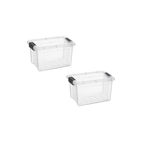 Superio Mini Storage Container Plastic Crayon Box Art Supplies and Sewing Case Stackable Clear Small Organizer for Beads, Stationery, Chalk, and Food, 1.4 Quart, 2 Pack - size: 1.4 Quarts, style: 2 Pack