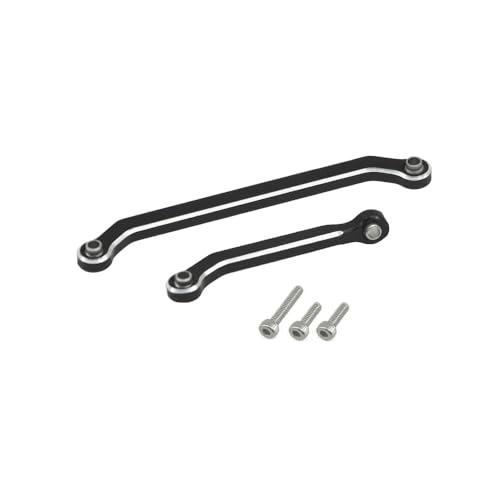 Hobby Details Aluminum Rear Axle Gear Box Skid Link Wheel Upgrade Set for 1/30 Axial SCX30 Jeep Wrangler RC Cars, Black and Gold (Steering Link) - color: Steering Link