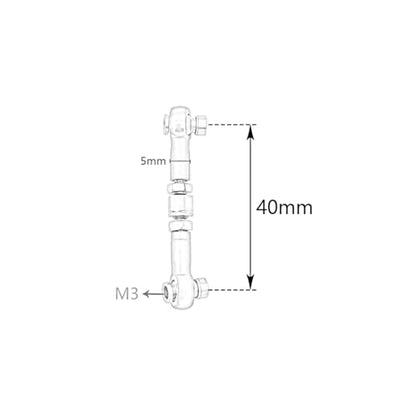 Compatible with Traxxas for Slash 4X4 2WD 1/10 RC Car Upgrade Parts Aluminum Turnbuckle Camber Link End Adjustable Kit RC Car Linkage(Yellow) - color: Yellow