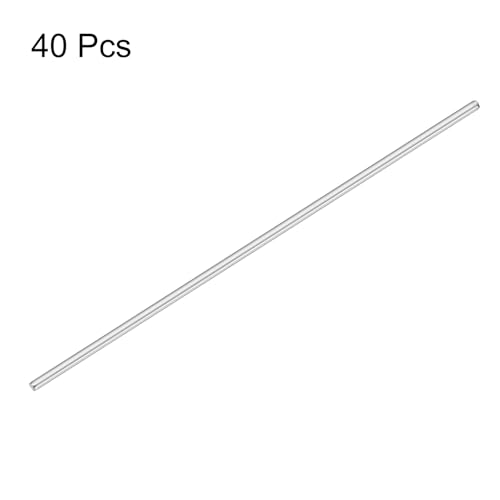 MECCANIXITY 40pcs 2mmx100mm Toys Shaft Round Rod Axles Drive Shaft for DIY RC Car Truck Boat Helicopter Model Part, Silver - size: 2mmx100mm