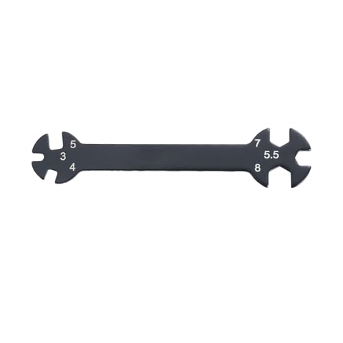 6-in-1 RC Wrench Tool for Turnbuckles Multifunctional Black Rod Wrench for RC Cars Sturdy Repair Tool Adjustable Features for Hobbyists