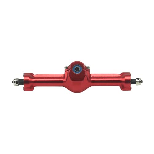 Aluminum Front/Rear Axle with Brass Kunckles/Steering Link/Gear/Bearing/CVD Whole Set for SCX30 Cars Upgrade Parts BK: Black R: Red (Red) - color: Red
