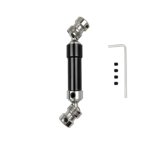 For WLtoys 12428 12423 1/12 RC Car For Buggy Parts 1PC 80mm Metal Rear CVD Drive Shaft Upgrade Accessories RC Car Transmission Shaft(Black) - color: Black
