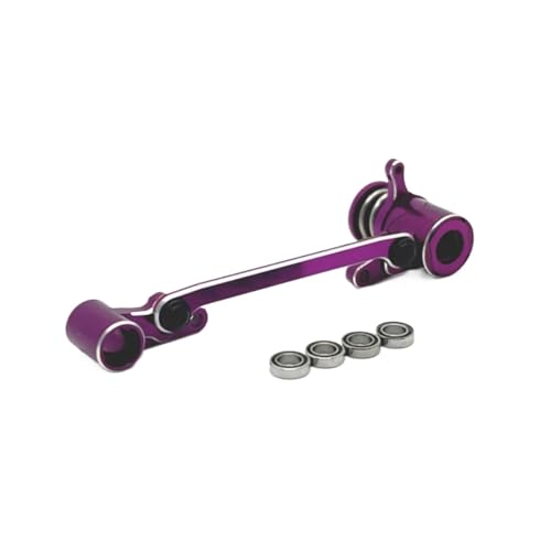 for Wltoys for 144001 144010 124007 124008 124016 124017 124018 124019 Metal Steering Assembly RC Car Upgrade Parts Accessories RC Car Repair Kit(Purple) - color: Purple