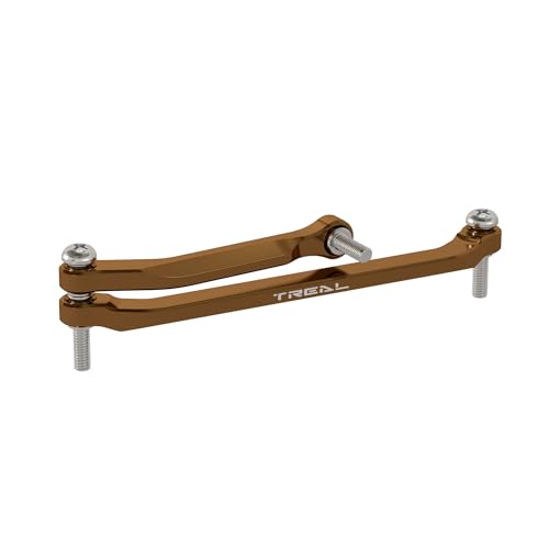 TREAL 7075 Aluminum Front Steering Links for Axial SCX30(Bronze) - color: Bronze