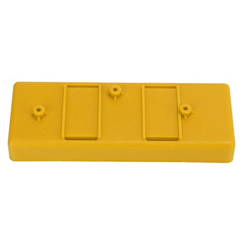 RC Plastic Battery Box, Plastic Battery Tray Case with Nylon Cable Ties, 49x145x8mm Internal Size, Lightweight Chassis Mount for SCX10 D90 90046 RC Vehicles (Yellow)