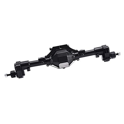Aluminum Front / Rear Portal Axles Set for 1/10 Axial SCX10 II 90046 90047 RC Crawler Car (Black) - color: Black