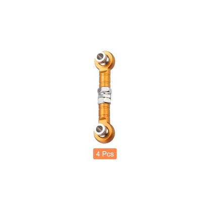 MECCANIXITY 4pcs Steering Servo Turnbuckle Rod RC Aluminum Alloy Linkages for HSP 1/10 94123 On-Road RC Car(Yellow) - color: Yellow, size: 32mm