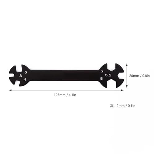 For Turnbuckle Screws With Nuts 1Pcs 6 In 1 Wrench Tool Remote Control Tools 3/4/5/5.5/7/8mm Multifunctional RC Car Toy Parts Models