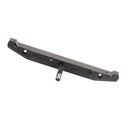 RC Crawler Rear Bumper, Metal RC Bumper, RC Rear Bumper with Lights and Tow Hook for Axial SCX10II 90046 Remote Control Car