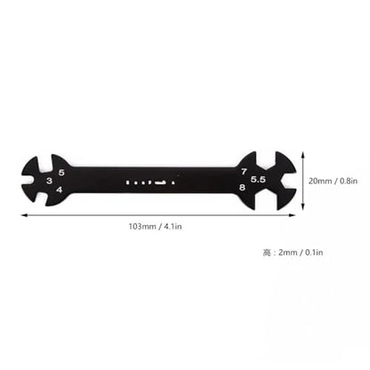 RC Car Upgrade Parts for Turnbuckles with Nuts Multifunctional rc Car Parts RC Tools 6 in 1 Wrench Tool 3/4/5/5.5/7/8mm Accessories