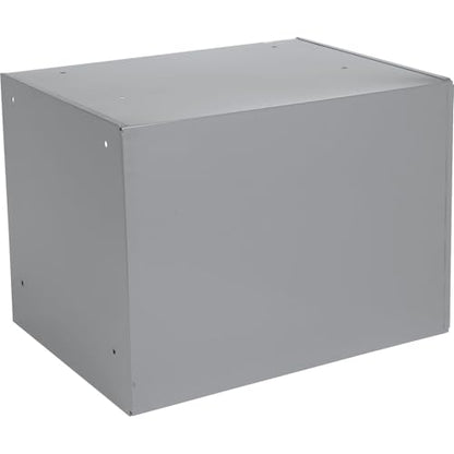 Global Industrial Durham Steel Compartment Box Rack, 20"L x 15-3/4"W x 15"H | Four Adjustable Divider Compartment Boxes, 18"L x 12"W x 3"H Boxes