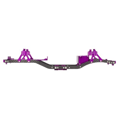1/10 RC Crawler Carbon Fiber Girder 4.3mm CNC Metal Car Chassis Frame Body Kit for Axial SCX10 II Rock Off Road Truck Upgrade Parts (Purple) - color: Purple