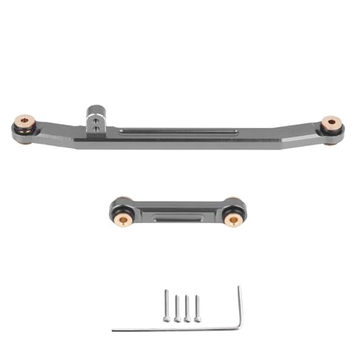 SCX24 Aluminum Steering Links for Axial SCX24 Bronco C10 Deadbolt Gladiator (Gray) - color: Gray