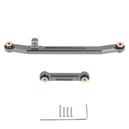 SCX24 Aluminum Steering Links for Axial SCX24 Bronco C10 Deadbolt Gladiator (Gray) - color: Gray