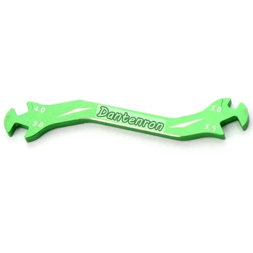 RC Multi-Function Wrench Turnbuckle Nut Ball Joint Remover 3mm 4mm 5mm 5.5mm Universal Repair Tool Aluminum Alloy for 1/10 1/8 1/24 Crawler Truck Off Road Car Boat Drone Airplane (Green) - color: Green