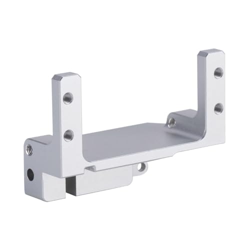 SCX10 III Servo on Axle Mount, AR45P Portal Axle 4-Link Suspension for 1/10 RC Crawler Car SCX10 III Aluminum Alloy Upgrade Parts (Silver) - color: Silver