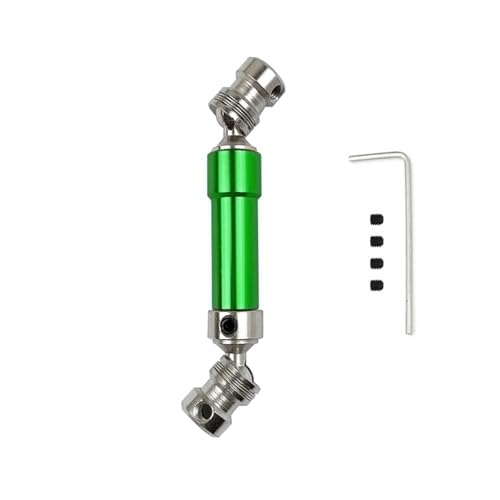 RC Car Transmission Shaft For WLtoys 12428 12423 1/12 Metal Rear Drive Shaft CVD 80mm Dog Bone Transmission Shaft RC Car Short Course For Desert Buggy RC Car Parts(Green) - color: Green