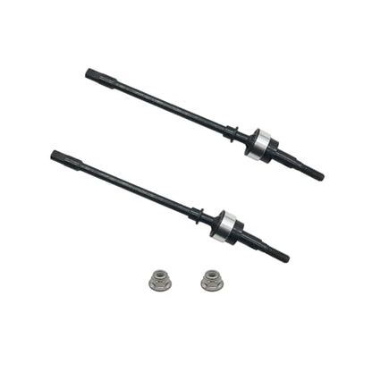 RCAWD Front Drive Shafts CVD Axial 1/10 SCX10 SCX0042 | Heavy-duty steel construction eliminates bind and withstands extreme torque on steep trail inclines without snapping.