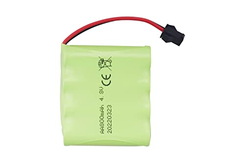 sea jump Accessories 2PCS AA 4.8V 800mAh Rechargeable RC Toy Car Battery SM2P Plug RC Truck Stunt Car Excavator Toy Car Battery and USB Charging Cable