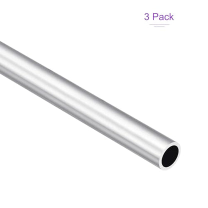 DMiotech 3Pack (14mm OD x 11mm ID) 6063 Aluminum Round Tube 300mm Length Industry Metal Tubing for Machinery Frame Construction DIY Projects - size: 14mm x 11mm x 300mm