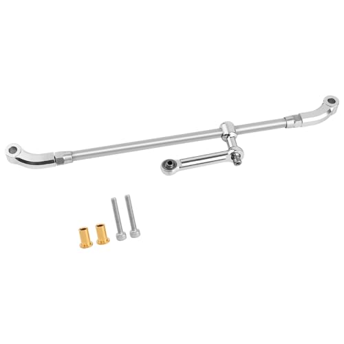 Stainless Steel +Aluminum Steering Linkage Set for 1/8 Losi LMT RC Monster Truck Metal Upgrade Parts (Silver) - color: Silver