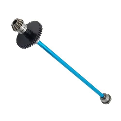 for Wltoys for 144001 144002 144010 1/14 Center Drive Shaft Assembly Steel Reduction Gear 27T Motor Gear RC Car Upgrade Parts RC Car Repair Kit(Blue) - color: Blue